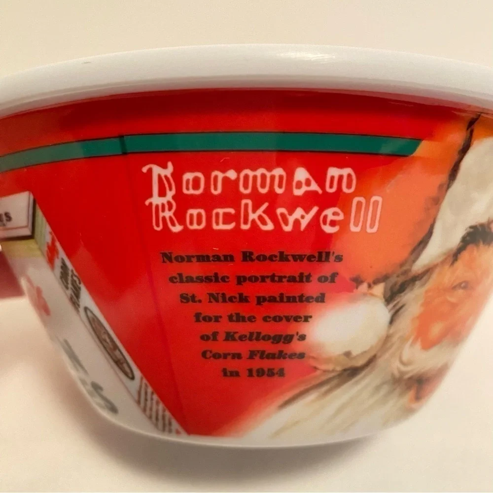 Kellogg's Norman Rockwell Santa Claus Corn Flakes 100 Year Anniversary Bowl